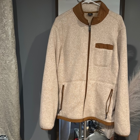 George Men's Sweater in Cream and Brown - Picture 1 of 6